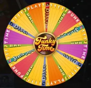 How to play Funky Time 64-segment digital wheel with multipliers and bonuses on FOMO7 India