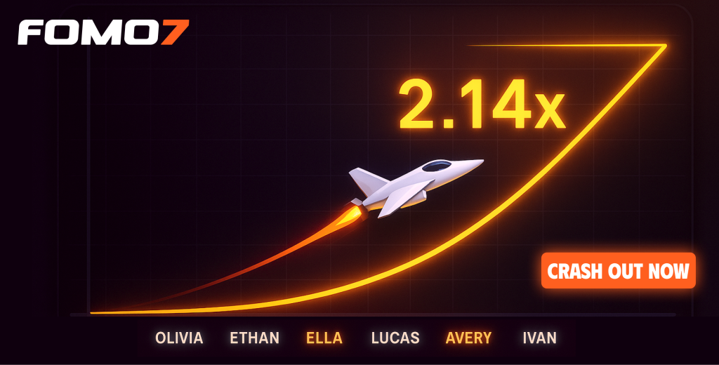 A slick crash-game dashboard with a speeding jet icon on a multiplier graph