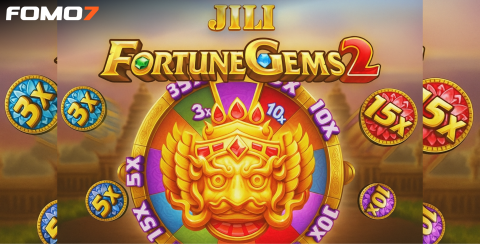A split-image of the original and updated Fortune Gems 2 slot