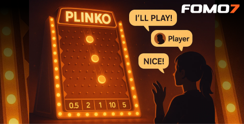 A dramatic scene of a glowing Plinko board