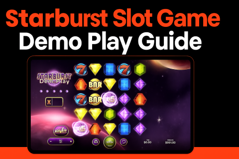 Beginner-friendly Starburst slot interface with highlighted features, simple explanations, and easy-to-follow tutorial elements