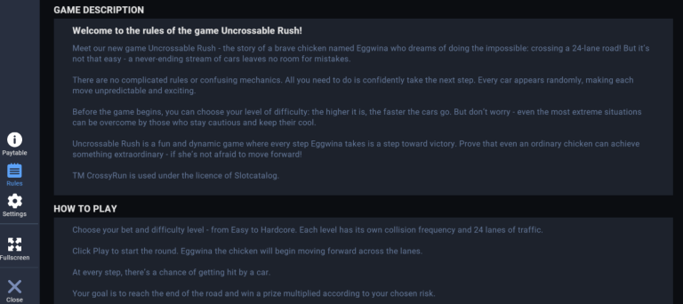 How to Play setting feature - Uncrossable Rush