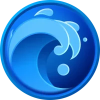 Blue wave icon from the Vortex game representing the Water Bet feature on Fomo7.