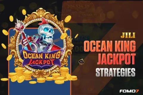 Ocean King Jackpot strategies featuring pirate skeleton, golden frame, and stacked coins