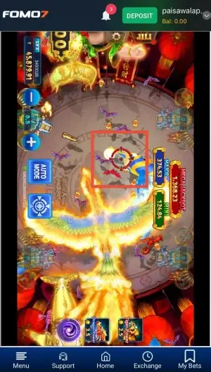 Tap fish to shoot bullets and win multipliers in Fortune King Jackpot Game Demo gameplay on FOMO7 India