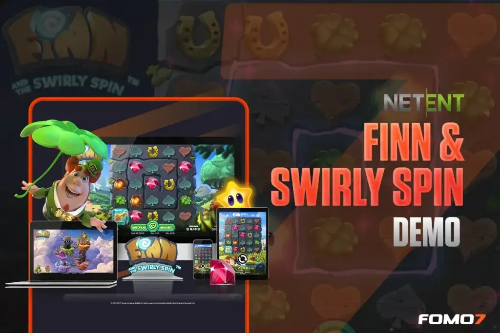 Finn and the Swirly Spin slot demo on FOMO7 India with Irish theme and expanding reels