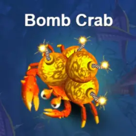 JILI Ocean King Jackpot Bomb Crab with explosive bombs on its back, ready to blast enemies, in FOMO7 India’s exciting game experience.