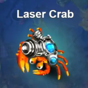 JILI Ocean King Jackpot Laser Crab with a high-tech laser cannon, aiming to defeat enemies in FOMO7 India’s deep-sea challenge.