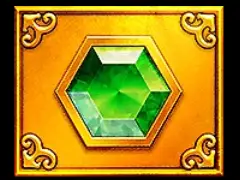 Fortune Gems green gem symbol appearing on slot reels in the FOMO7 India slot gameplay screen