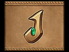 Fortune Gems J card symbol appearing on slot reels in the FOMO7 India mobile casino slot game