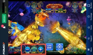 JILI Ocean King Jackpot interface showing the initial gameplay stage with the player’s balance and betting options in FOMO7 India’s vibrant gaming world.