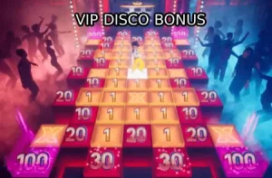 Evolution Funky Time VIP Disco Bonus with enhanced rewards and colorful lights, adding extra excitement.