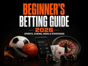 Betting Guide 2026 banner for FOMO7 India featuring sports balls, a smartphone with match odds, and casino roulette wheel.